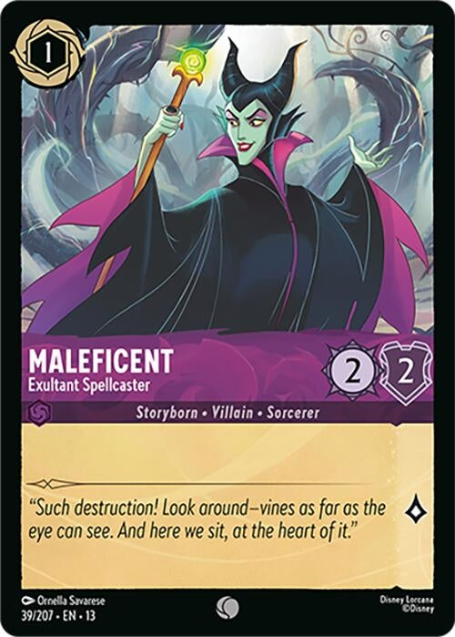 Image for Maleficent - Exultant Spellcaster (39/204) [Attack of the Vine!] (13) - Disney Lorcana