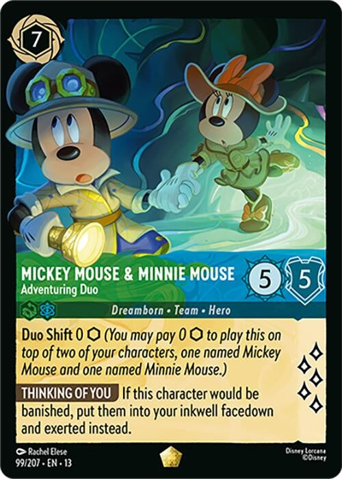 Image for Mickey Mouse & Minnie Mouse - Adventuring Duo (99/204) [Attack of the Vine!] (13) - Disney Lorcana