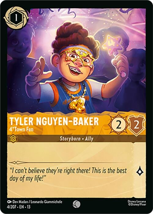 Image for Tyler Nguyen-Baker - 4*Town Fan (4/204) [Attack of the Vine!] (13) - Disney Lorcana