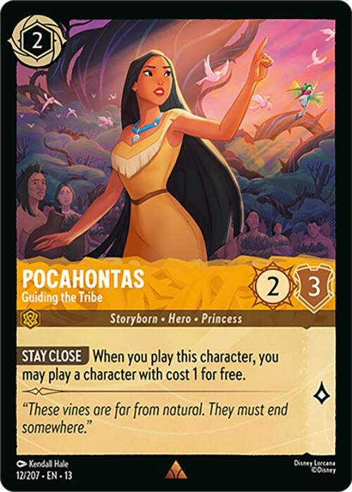 Image for Pocahontas - Guiding the Tribe (12/204) [Attack of the Vine!] (Cold Foil) (13) - Disney Lorcana