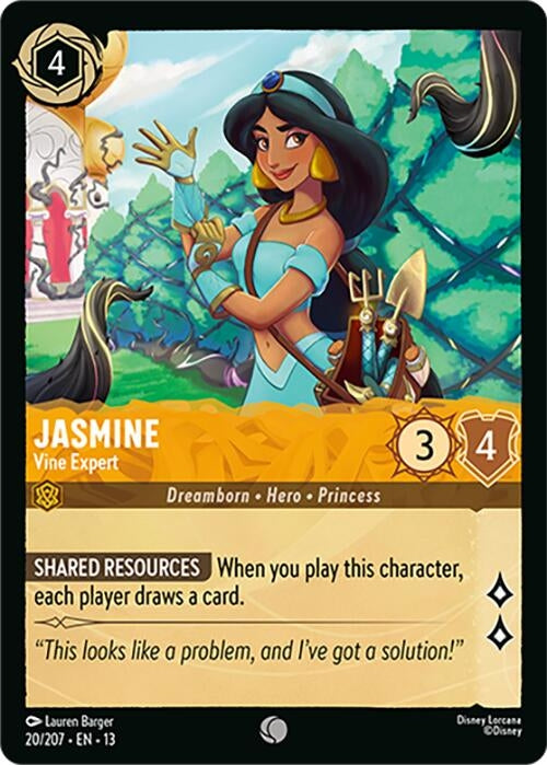 Image for Jasmine - Vine Expert (20/204) [Attack of the Vine!] (Cold Foil) (13) - Disney Lorcana
