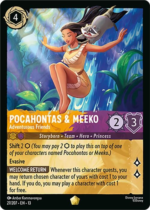 Image for Pocahontas & Meeko - Adventurous Friends (27/204) [Attack of the Vine!] (13) - Disney Lorcana