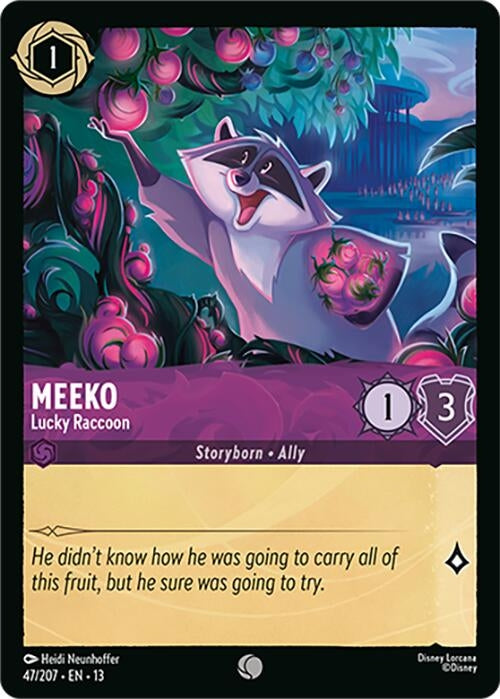 Image for Meeko - Lucky Raccoon (47/204) [Attack of the Vine!] (13) - Disney Lorcana
