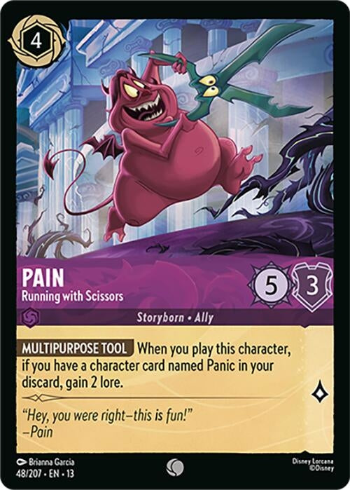 Image for Pain - Running with Scissors (48/204) [Attack of the Vine!] (13) - Disney Lorcana
