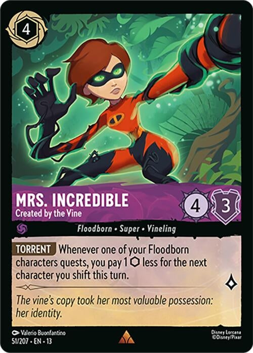 Image for Mrs. Incredible - Created by the Vine (51/204) [Attack of the Vine!] (13) - Disney Lorcana