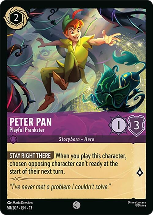 Image for Peter Pan - Playful Prankster (58/204) [Attack of the Vine!] (13) - Disney Lorcana