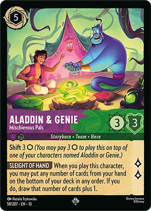 Image for Aladdin & Genie - Mischievous Pals (59/204) [Attack of the Vine!] (13) - Disney Lorcana