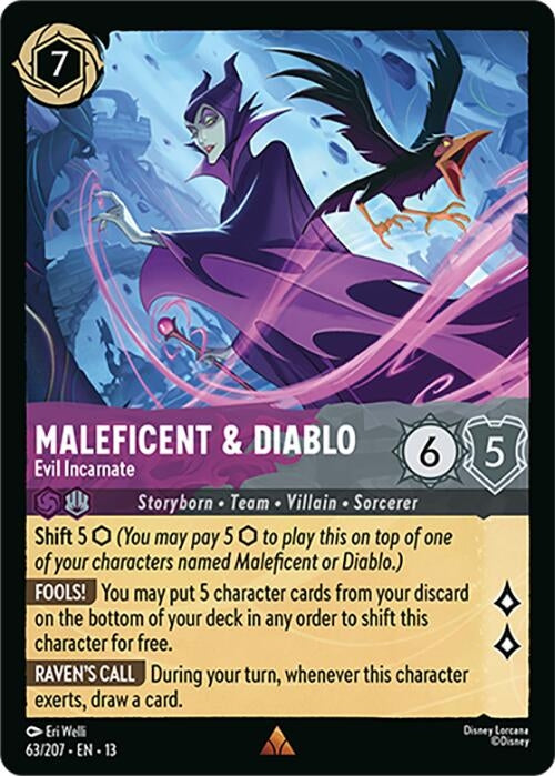 Image for Maleficent & Diablo - Evil Incarnate (63/204) [Attack of the Vine!] (13) - Disney Lorcana