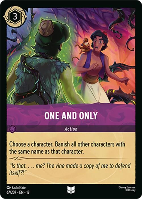 Image for One and Only (67/204) [Attack of the Vine!] (13) - Disney Lorcana