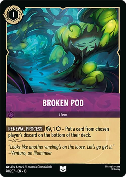 Image for Broken Pod (70/204) [Attack of the Vine!] (13) - Disney Lorcana