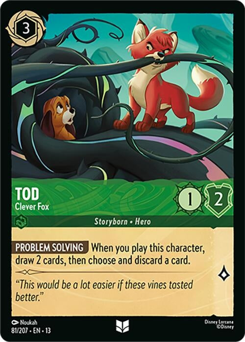 Image for Tod - Clever Fox (81/204) [Attack of the Vine!] (13) - Disney Lorcana