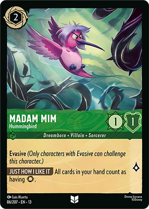 Image for Madam Mim - Hummingbird (86/204) [Attack of the Vine!] (13) - Disney Lorcana