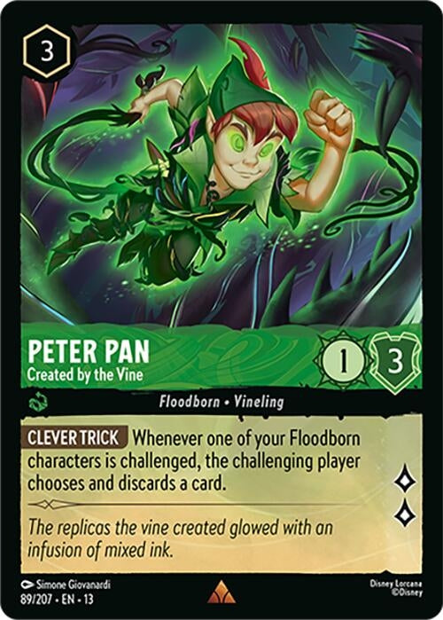 Image for Peter Pan - Created by the Vine (89/204) [Attack of the Vine!] (Cold Foil) (13) - Disney Lorcana