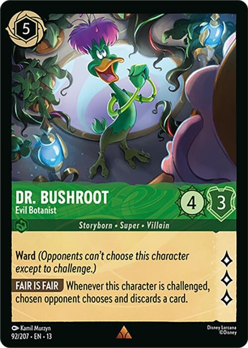 Image for Dr. Bushroot - Evil Botanist (92/204) [Attack of the Vine!] (13) - Disney Lorcana