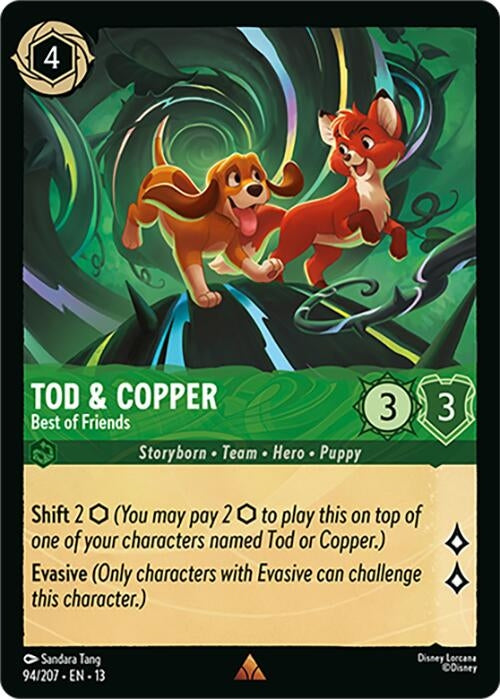 Image for Tod & Copper - Best of Friends (94/204) [Attack of the Vine!] (13) - Disney Lorcana