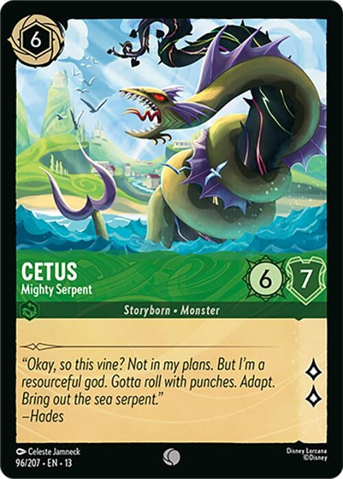 Image for Cetus - Mighty Serpent (96/204) [Attack of the Vine!] (13) - Disney Lorcana