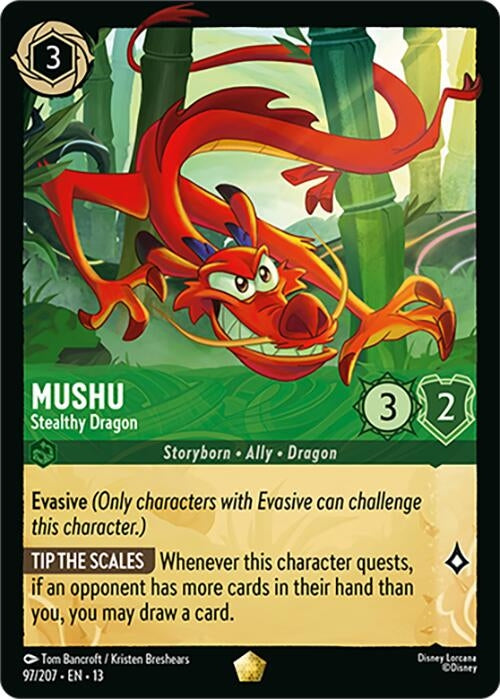 Image for Mushu - Stealthy Dragon (97/204) [Attack of the Vine!] (13) - Disney Lorcana