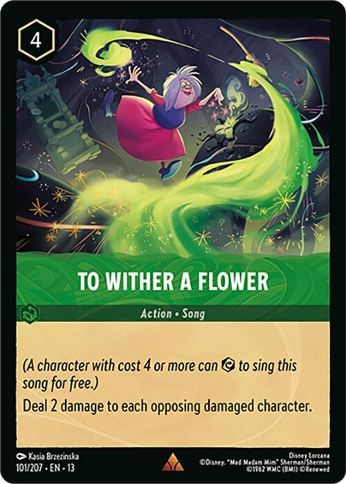 Image for To Wither a Flower (101/204) [Attack of the Vine!] (13) - Disney Lorcana