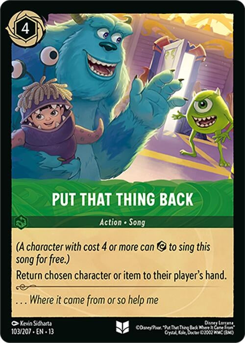 Image for Put That Thing Back (103/204) [Attack of the Vine!] (13) - Disney Lorcana