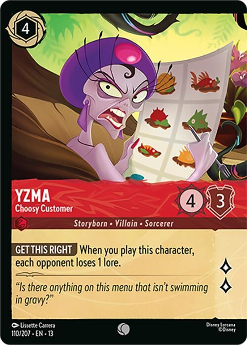Image for Yzma - Choosy Customer (Foil) (110/204) [Attack of the Vine!] (Cold Foil) (13) - Disney Lorcana