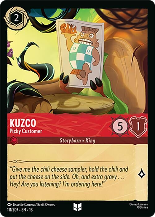 Image for Kuzco - Picky Customer (111/204) [Attack of the Vine!] (13) - Disney Lorcana