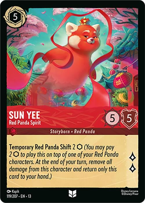 Image for Sun Yee - Red Panda Spirit (119/204) [Attack of the Vine!] (13) - Disney Lorcana