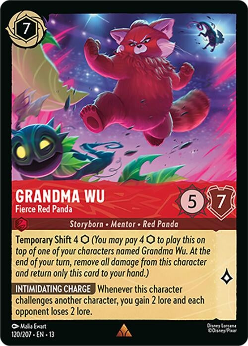 Image for Grandma Wu - Fierce Red Panda (120/204) [Attack of the Vine!] (Cold Foil) (13) - Disney Lorcana