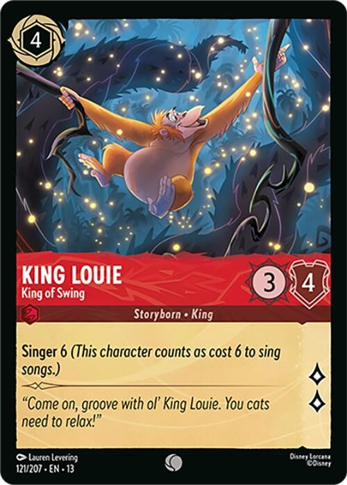 Image for King Louie - King of Swing (121/204) [Attack of the Vine!] (Cold Foil) (13) - Disney Lorcana