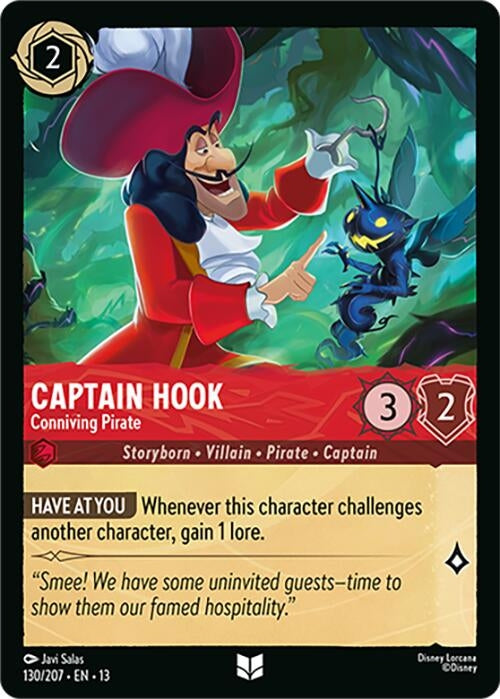 Image for Captain Hook - Conniving Pirate (130/204) [Attack of the Vine!] (13) - Disney Lorcana