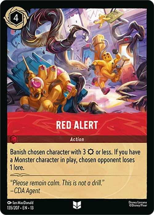 Image for Red Alert (135/204) [Attack of the Vine!] (Cold Foil) (13) - Disney Lorcana