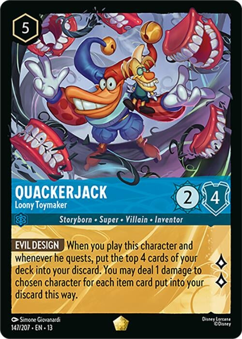 Image for Quackerjack - Loony Toymaker (147/204) [Attack of the Vine!] (13) - Disney Lorcana