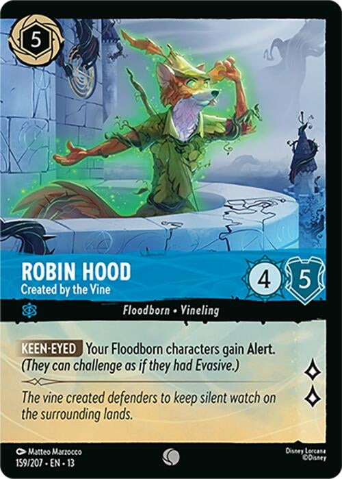 Image for Robin Hood - Created by the Vine (Foil) (159/204) [Attack of the Vine!] (Cold Foil) (13) - Disney Lorcana