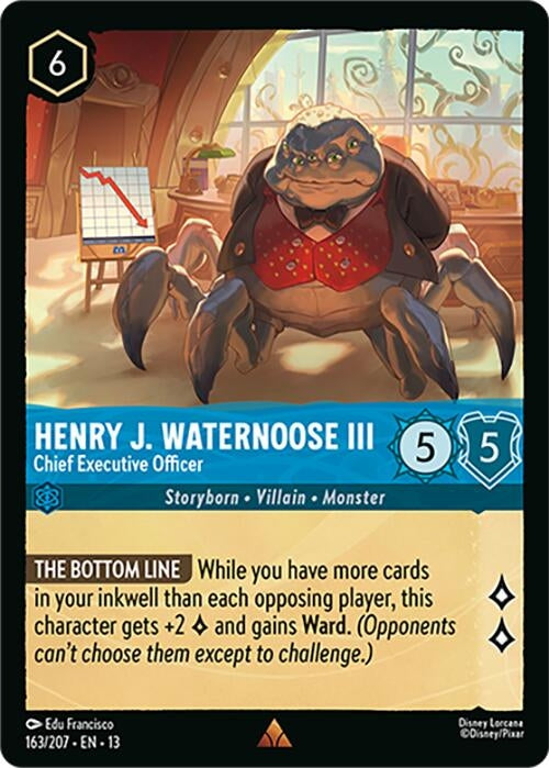 Image for Henry J. Waternoose III - Chief Executive Officer (163/204) [Attack of the Vine!] (Cold Foil) (13) - Disney Lorcana