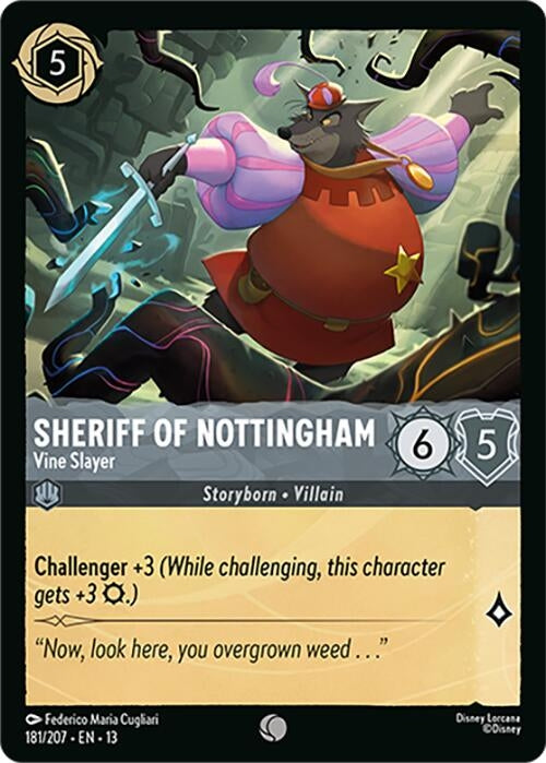 Image for Sheriff of Nottingham - Vine Slayer (181/204) [Attack of the Vine!] (13) - Disney Lorcana