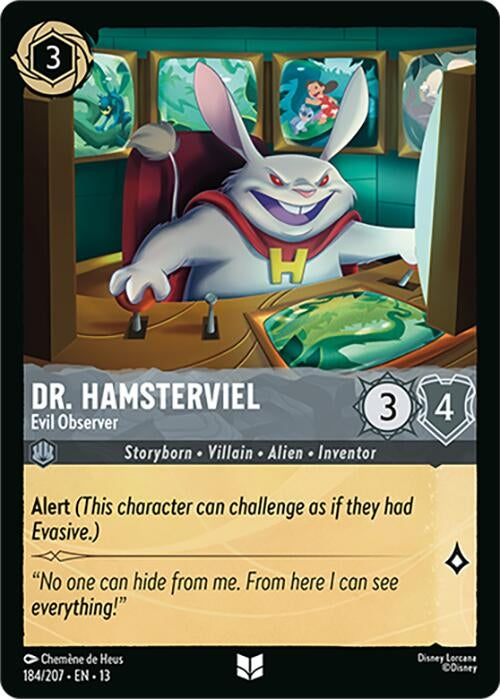 Image for Dr. Hamsterviel - Evil Observer (184/204) [Attack of the Vine!] (13) - Disney Lorcana