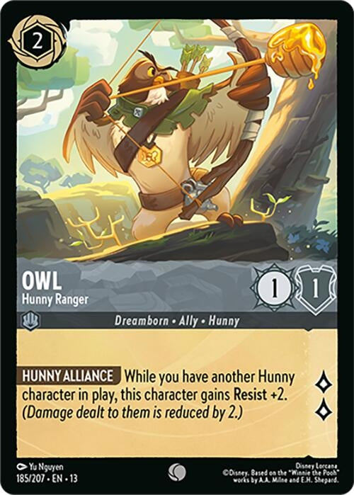 Image for Owl - Hunny Ranger (185/204) [Attack of the Vine!] (Cold Foil) (13) - Disney Lorcana