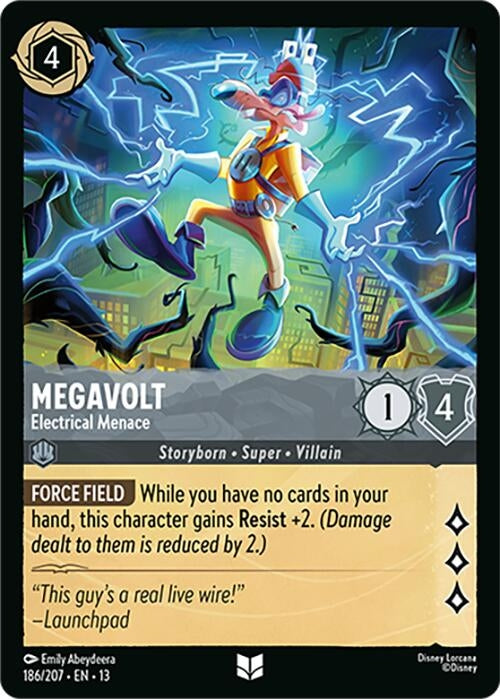 Image for Megavolt - Electrical Menace (186/204) [Attack of the Vine!] (13) - Disney Lorcana