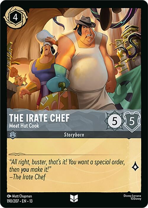 Image for The Irate Chef - Meat Hut Cook (190/204) [Attack of the Vine!] (13) - Disney Lorcana