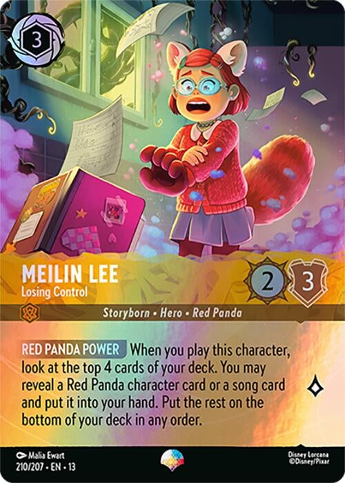 Image for Meilin Lee - Losing Control (Epic) (210/204) [Attack of the Vine!] (Holofoil) (13) - Disney Lorcana