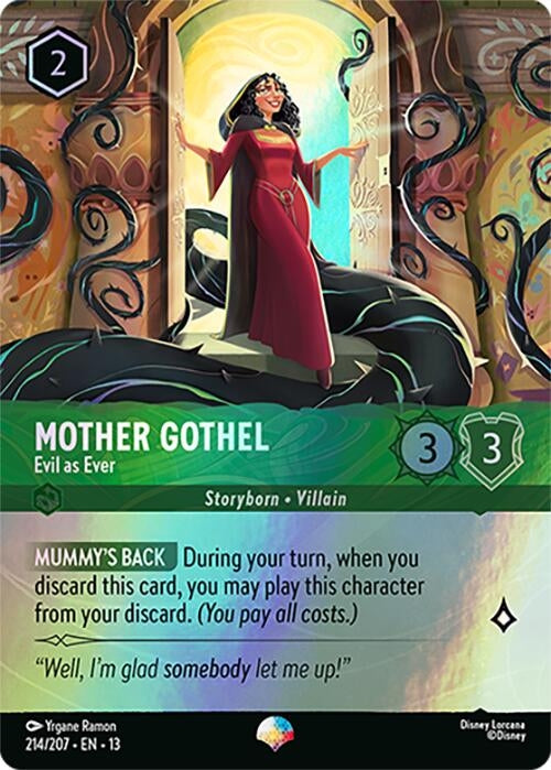 Image for Mother Gothel - Evil as Ever (Epic) (214/204) [Attack of the Vine!] (Holofoil) (13) - Disney Lorcana