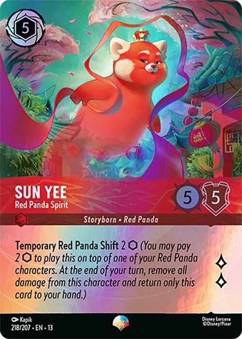 Image for Sun Yee - Red Panda Spirit (Epic) (218/204) [Attack of the Vine!] (Holofoil) (13) - Disney Lorcana