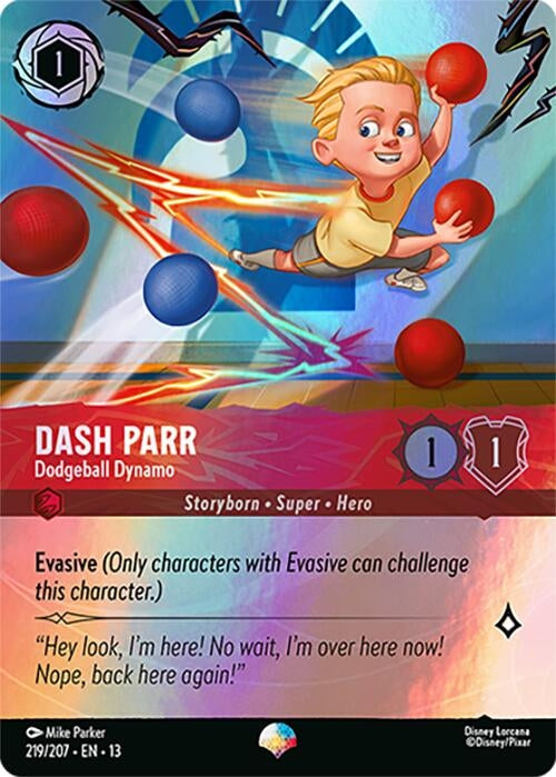 Image for Dash Parr - Dodgeball Dynamo (Epic) (219/204) [Attack of the Vine!] (Holofoil) (13) - Disney Lorcana