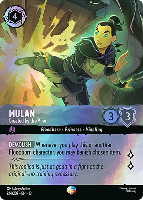 Image for Mulan - Created by the Vine (Epic) (224/204) [Attack of the Vine!] (Holofoil) (13) - Disney Lorcana