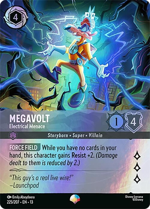 Image for Megavolt - Electrical Menace (Epic) (225/204) [Attack of the Vine!] (Holofoil) (13) - Disney Lorcana
