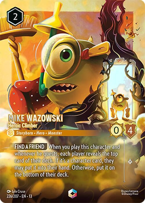 Image for Mike Wazowski - Heroic Climber (Enchanted) (226/204) [Attack of the Vine!] (Holofoil) (13) - Disney Lorcana