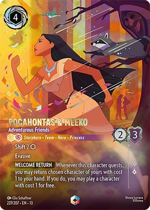 Image for Pocahontas & Meeko - Adventurous Friends (Enchanted) (227/204) [Attack of the Vine!] (Holofoil) (13) - Disney Lorcana