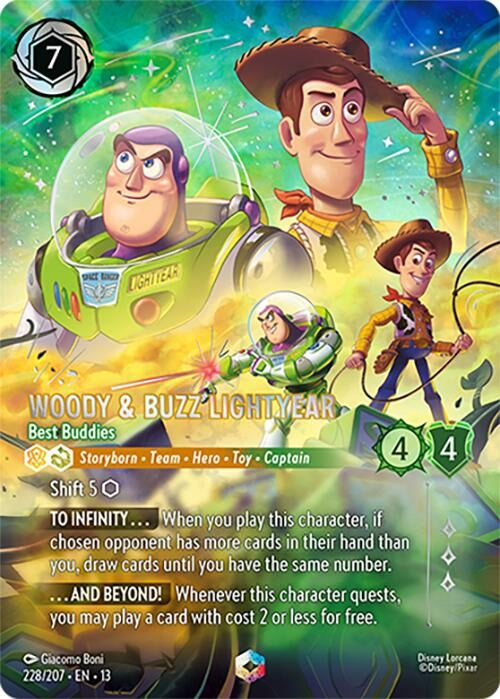 Image for Woody & Buzz Lightyear - Best Buddies (Enchanted) (228/204) [Attack of the Vine!] (Holofoil) (13) - Disney Lorcana