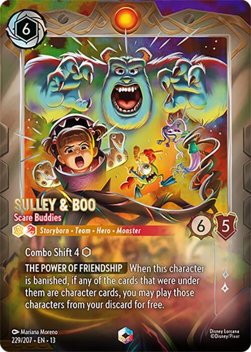 Image for Sulley & Boo - Scare Buddies (Enchanted) (229/204) [Attack of the Vine!] (Holofoil) (13) - Disney Lorcana