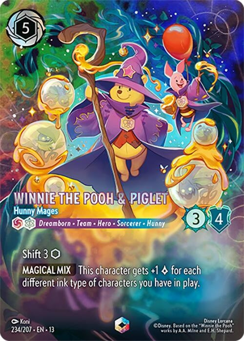 Image for Winnie the Pooh & Piglet - Hunny Mages (Enchanted) (234/204) [Attack of the Vine!] (Holofoil) (13) - Disney Lorcana