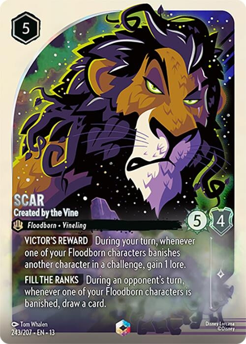 Image for Scar - Created by the Vine (Enchanted) (243/204) [Attack of the Vine!] (Holofoil) (13) - Disney Lorcana
